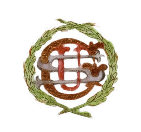 圖為清末廣彩“USG”花鳥人物紋小碟細(xì)節(jié)圖，盤心為字母“USG”，代表美國總統(tǒng)格蘭特。1868年，美國皮斯卡塔韋號（Piscataqua） 船長阿門（Captain Ammen）在廣州定制一套餐具送給格蘭特將軍夫婦。1869年，當(dāng)這套餐具抵達(dá)美國時(shí)，尤利塞斯·S·格蘭特已就任第18任美國總統(tǒng)。（來源：廣州十三行博物館）